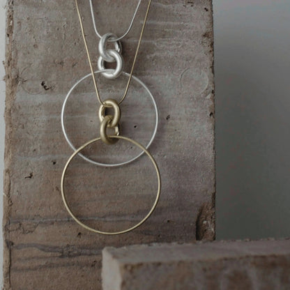 Tula Adjustable Chunky Ring Necklace Gold Plating