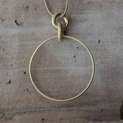 Tula Adjustable Chunky Ring Necklace Gold Plating