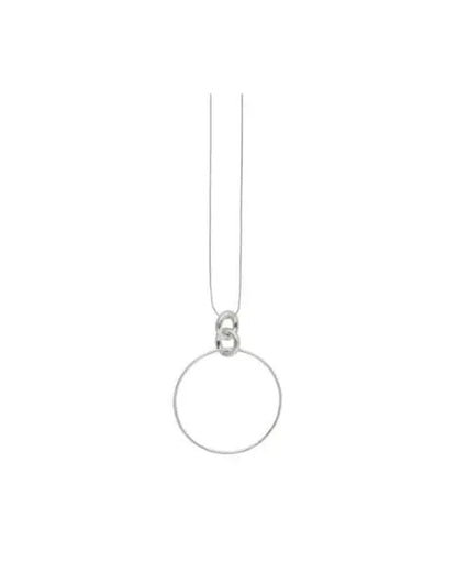 Tula Adjustable Chunky Ring Necklace Silver Plating