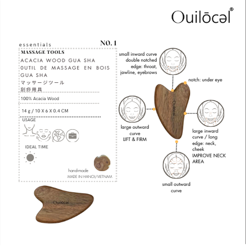 Acacia Wood Gua Sha Set