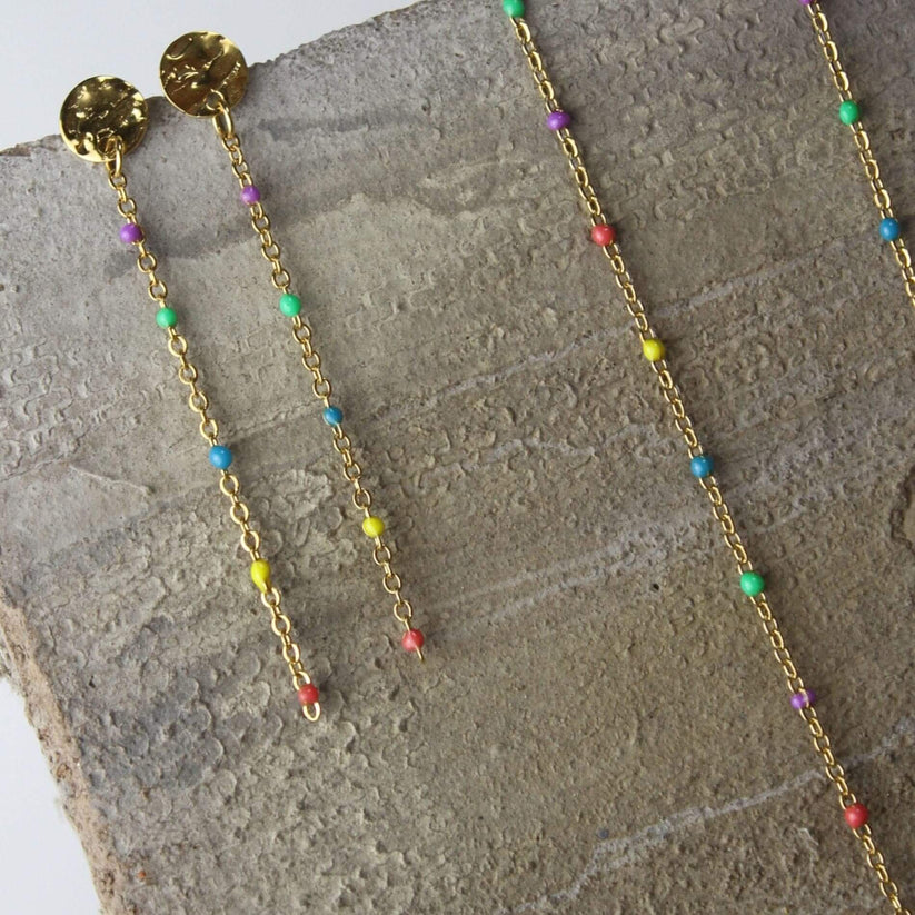 Joy Waterproof Chain Earring IP Gold
