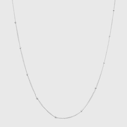 Dansk Hope Waterproof Charm Ball Chain Necklace Silver