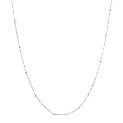 Dansk Hope Waterproof Charm Ball Chain Necklace Silver