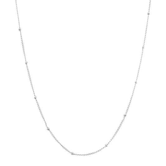 Dansk Hope Waterproof Charm Ball Chain Necklace Silver